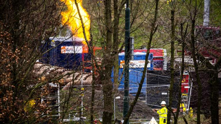 Verkeerschaos in Eindhoven door gecontroleerde gaslekverbranding